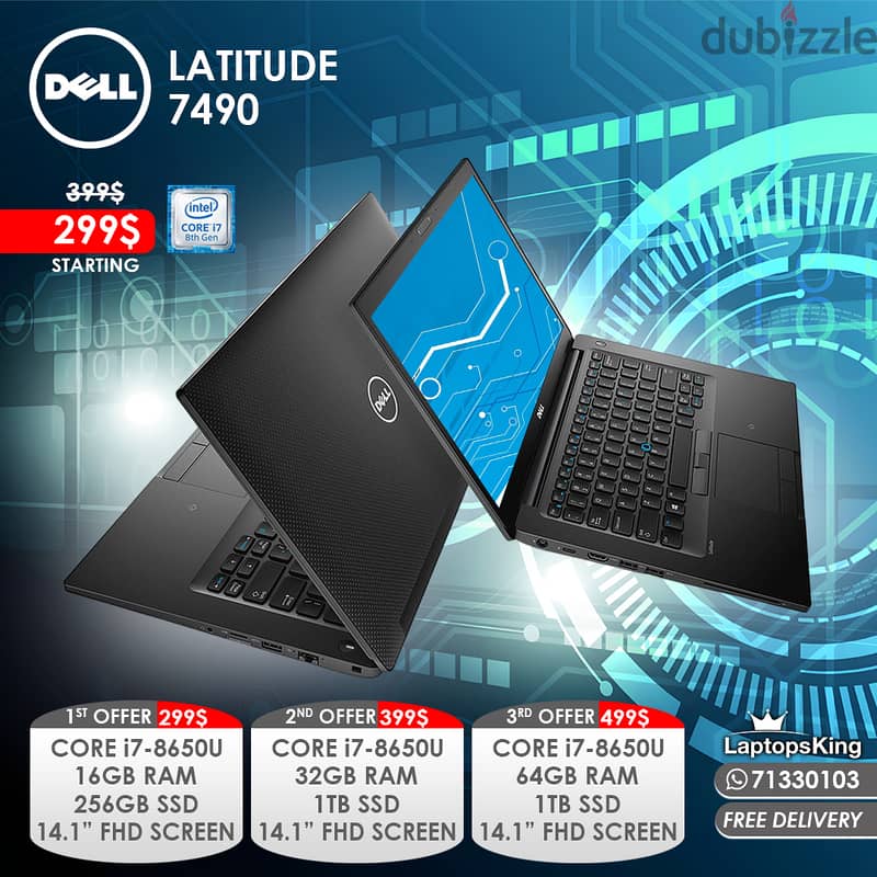 DELL LATITUDE 7490 CORE i7-8650U 14.1" LAPTOPS 0