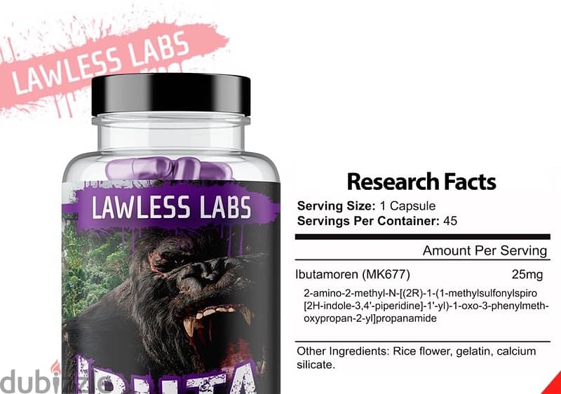 lawless labs High MK 677 25mg per capsule (original) 1