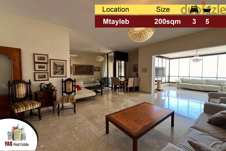 Mtayleb 200m2 | Luxury | View | Prime Location | Dead End Street | NE 0