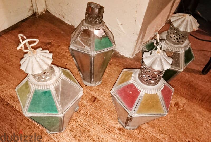 Colored Glass Antique Lanterns 2