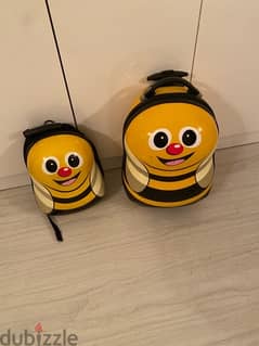 children’s bumble luggages trolley and suitcase