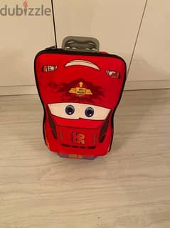 Disney lighting McQueen rolling kids luggage