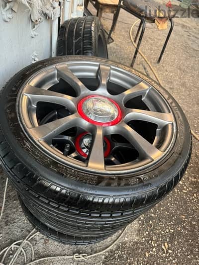 fiat abarth rims with tires