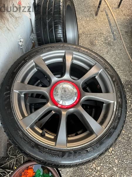 fiat abarth rims with tires 2