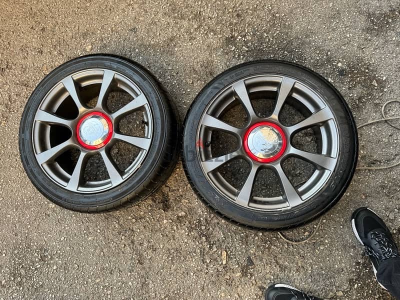 fiat abarth rims with tires 3