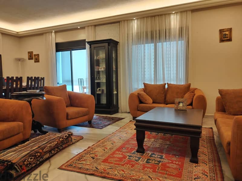 L15854-Furnished 3-Bedroom Apartment For Rent In Sahel Alma 0