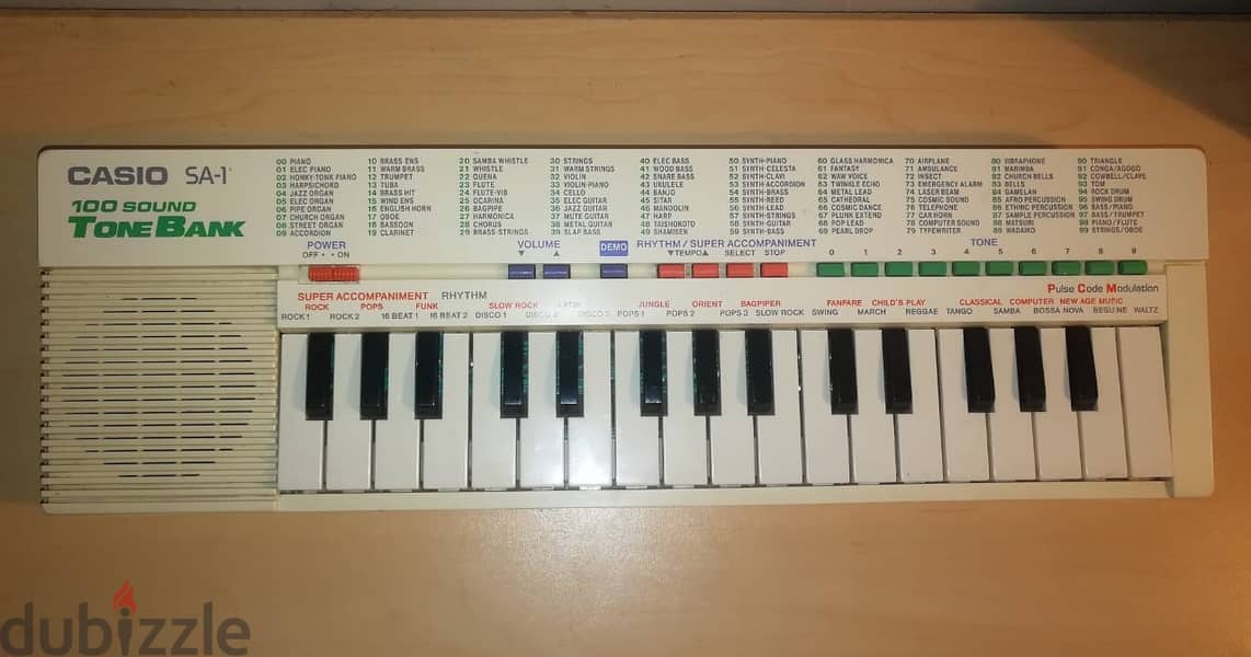 casio sa-1 vintage keyboard in good working condition 0