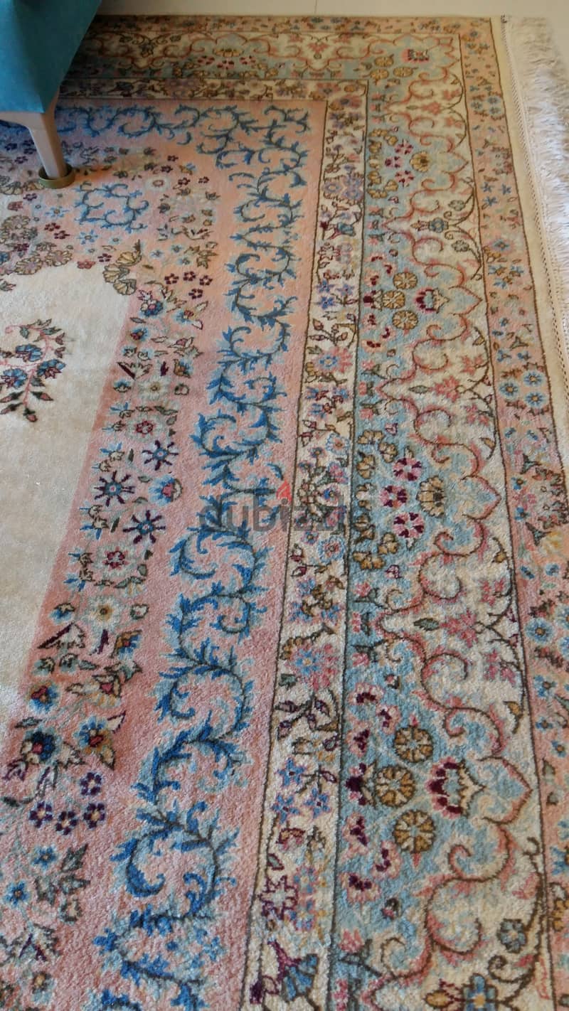 Persian Kerman hand knotted wool carpet 9