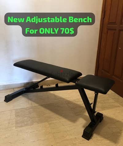 New Adjustable Bench for ONLY 70$