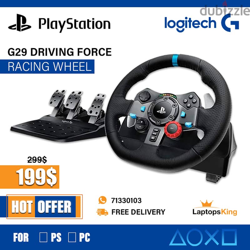 LOGITECH G29 DRIVING FORCE RACING WHEEL 0