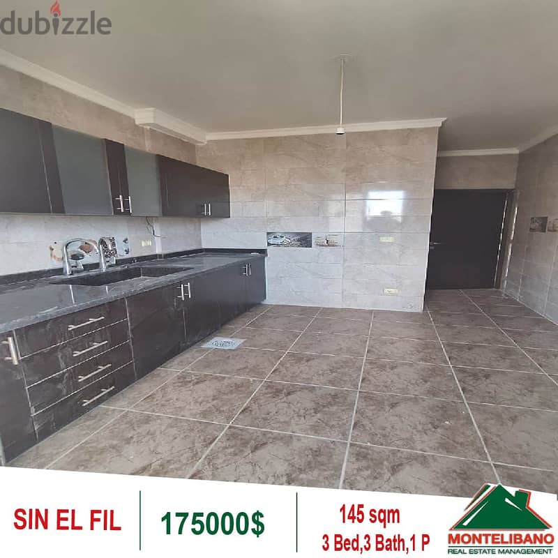 175000$!! Apartment for sale located in Sin El Fil 4