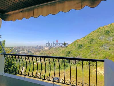 130 SQM Apartment in Mansourieh, Metn with Mountain and City View