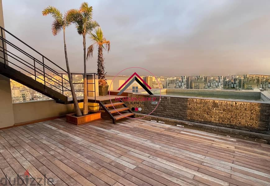 Private Pool ! Modern Penthouse Duplex for sale in Achrafieh 0