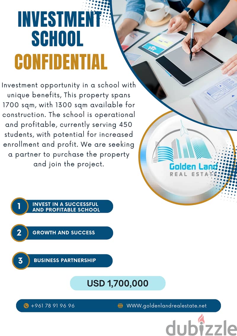 3,000 SQM Investment Opportunity- School with Unique Benefits 0