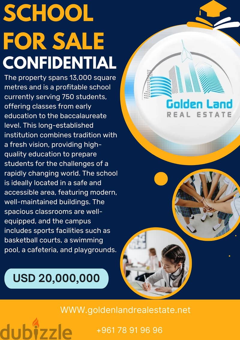 13,000 SQM Investment Opportunity- School with Unique Benefits 0