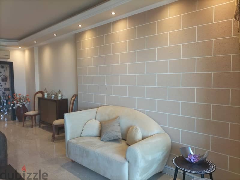 145 SQM Furnished Apartment in Hadath, Baabda + Sea & Mountain View 3