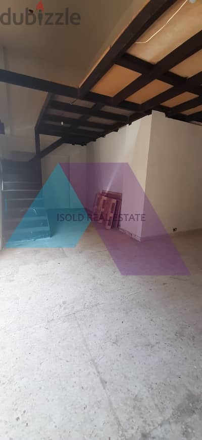 A 120 m2 store with roof for rent in Jdeide