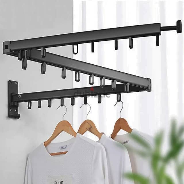 Foldable Clothes Drying Rack, Tri-Fold Garment Hanger in Black 11