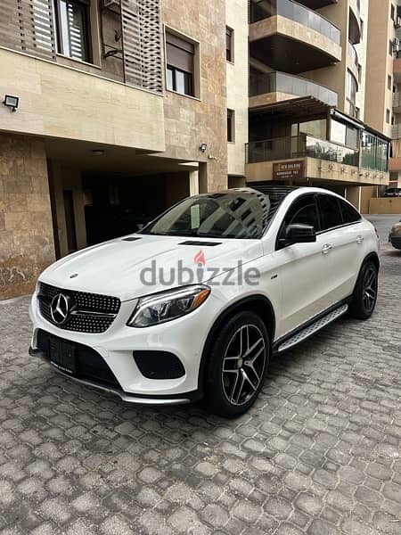 Mercedes GLE 450 coupe AMG 2016 white on basket (clean carfax) 1