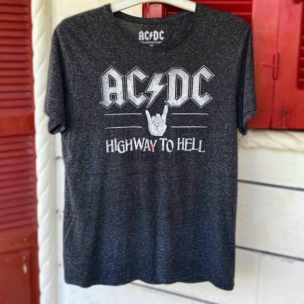 AC/DC “Highway To Hell” Grey T-Shirt. (XL) 1