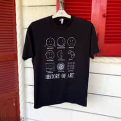 SOCK & ROLL “History of Art” Black T-Shirt. (XL)