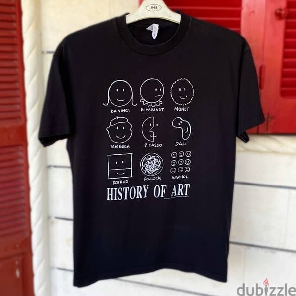 SOCK & ROLL “History of Art” Black T-Shirt. (XL) 1