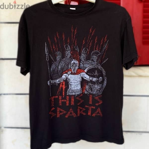 THIS IS SPARTA Black T-Shirt. (M) 1