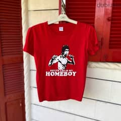 I LOVE HONGKONG “Bruce Lee Is My Homeboy” Red T-Shirt. (S) 0