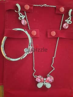 swarovski butterfly necklace, bracelet and earrings 0