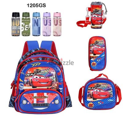 Genius 3D Character Kids School Bag 5 Pcs Set 12" - 1205gs