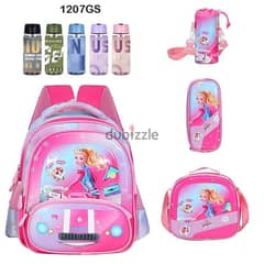 Genius 3D Character Kids School Bag 5 Pcs Set 12" - 1207gs 0