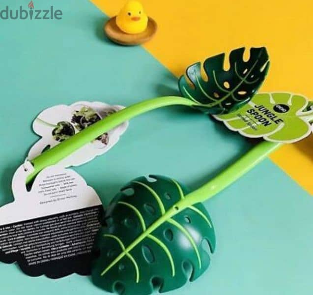 creative jungle leaf shape cooking spoon 3$ 8