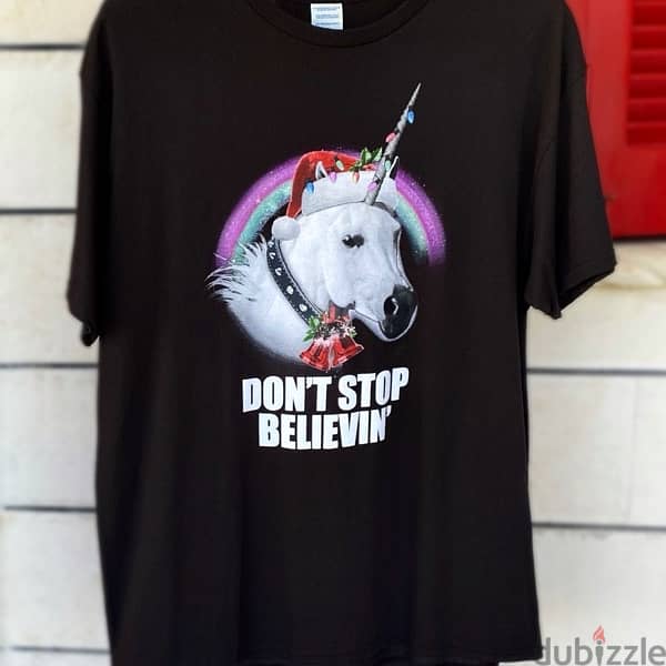 “DON’T STOP BELIEVIN’“ Black T-Shirt. (XL) 1