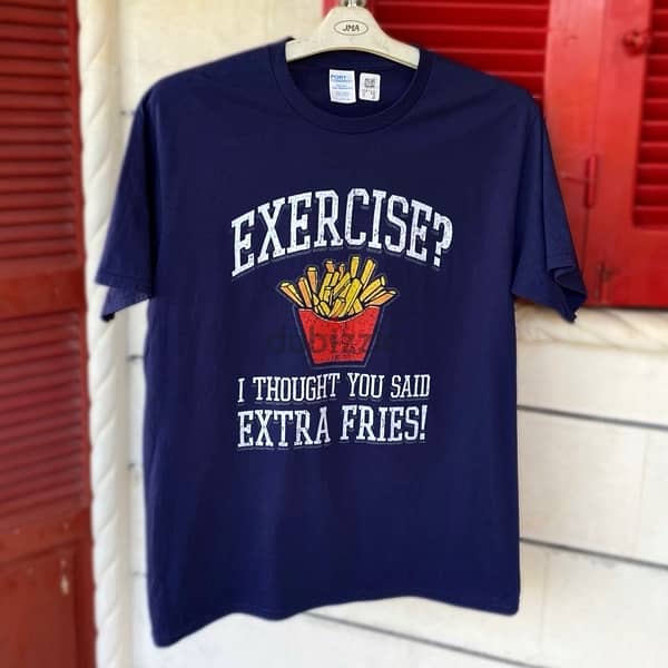 “EXERCISE?” Blue T-Shirt. (L) 1