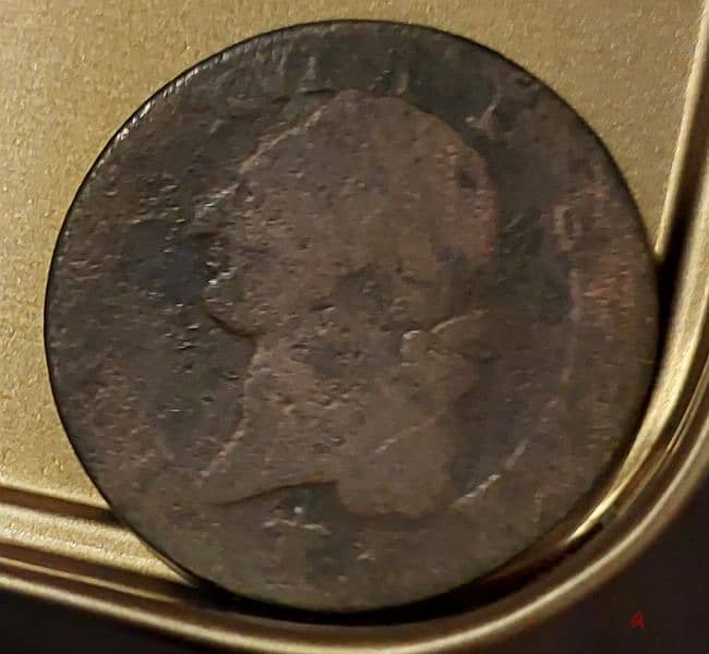 1781 France Louis XVI 1/2 Sol copper coin 0