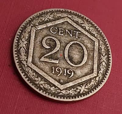 1919 Italy 20 Centesimi Vottorio Emanuele III