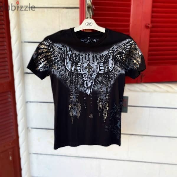 KONQUEST Goat Head Graphic Black T-Shirt. (S) 0