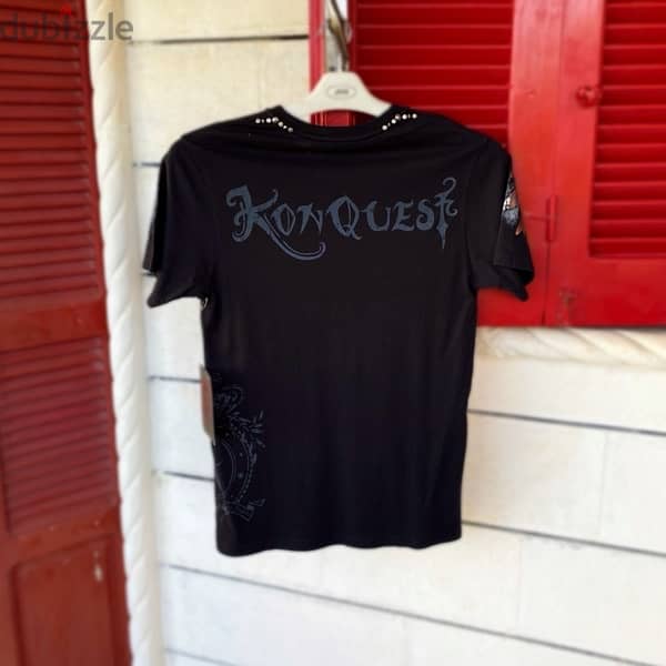 KONQUEST Goat Head Graphic Black T-Shirt. (S) 1