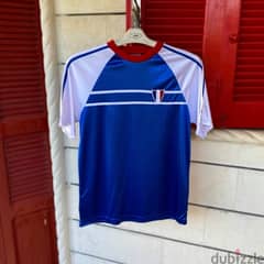 FRANCE Vintage Blue Jersey T-Shirt. (M) 0