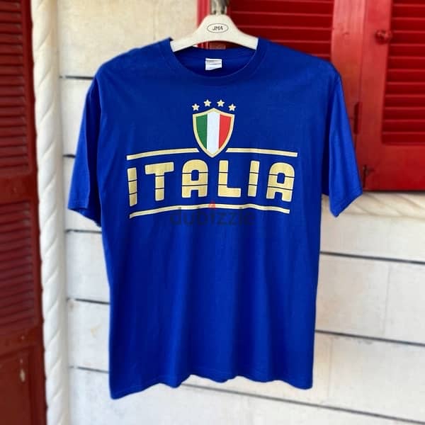 ITALIA Football Blue T-Shirt. (XL) 1