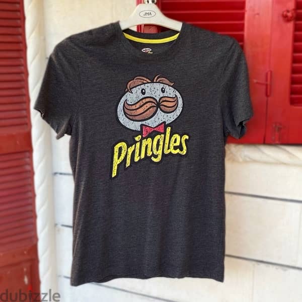 PRINGLES Grey T-Shirt. (M) 1