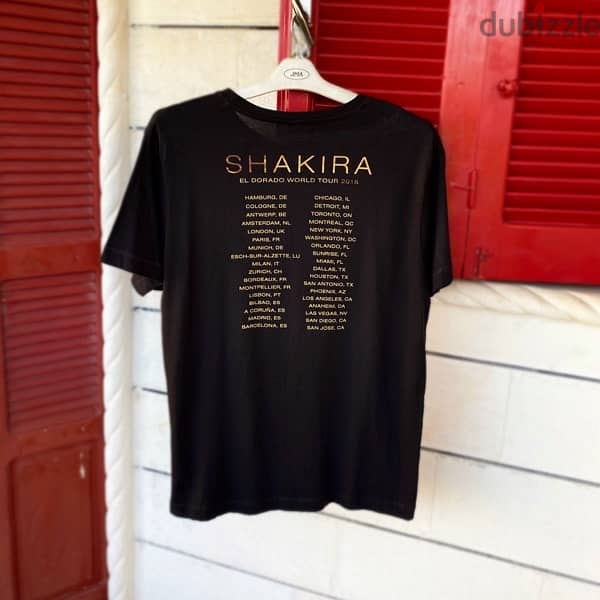 SHAKIRA El Dorado World Tour 2018 Black T-Shirt. (XL) 1