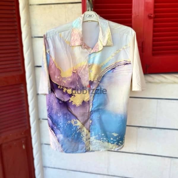 VINTAGE Multicolored Artistic Shirt. (L/XL) 0