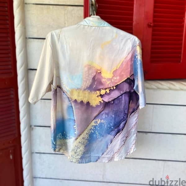 VINTAGE Multicolored Artistic Shirt. (L/XL) 1