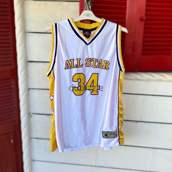 CITY ATHLETICS All Star #34 Vintage Basketball Jersey. (XXL) 0