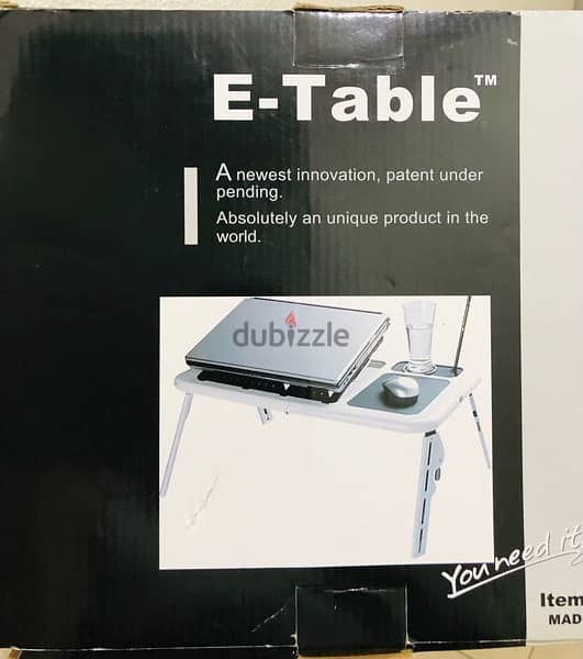 E-Table Structure suitable for any sized laptop Foldable table withFan 1