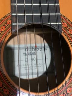 Yamaha C40 Full Size Classical Guitar, Tan, Full