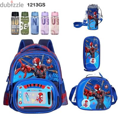 Genius 3D Character Kids School Bag 5 Pcs Set 12" - 1213gs