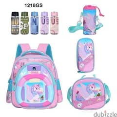 Genius 3D Character Kids School Bag 5 Pcs Set 12" - 1218gs 0