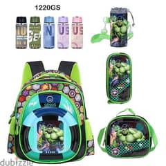 Genius 3D Character Kids School Bag 5 Pcs Set 12" - 1220gs